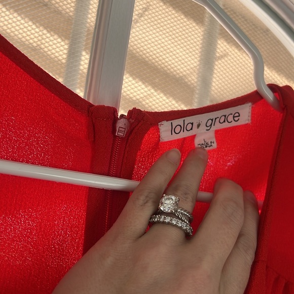 Lola Grace Red Cutout Romper - Picture 4 of 7